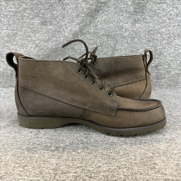✅Mens 8.5M Sebago Moc Toe Chukka Boots Cooktown Brown Leather Waterproof 55-987